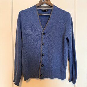 Vintage Banana Republic Wool Cardigan - Light blue and gray - Men's Medium